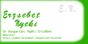 erzsebet nyeki business card