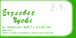 erzsebet nyeki business card